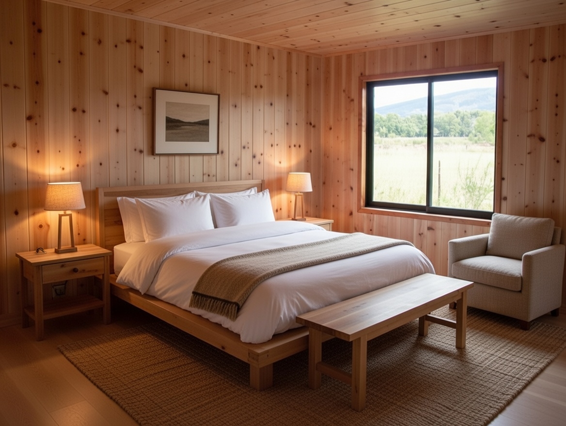 Casa Modelo Panguilef dormitorio principal cabaña acogedora 60m² - Habitación cálida Villarrica